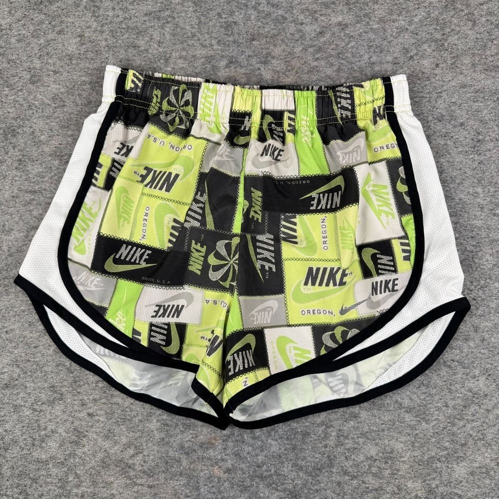 Nike Icon Clash Printed Tempo Running Shorts 3" Lined Green Womens‎ XS
